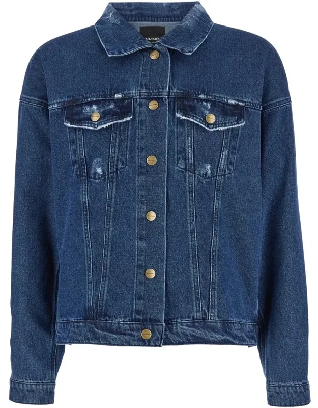 Denim Jacket With Branded Buttons