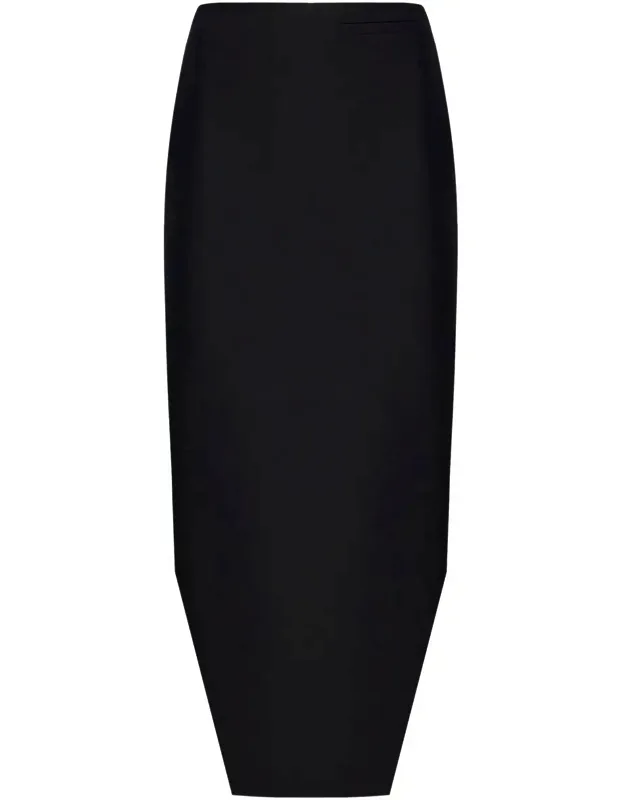 Skirt Front Kick Asymmetric Hem