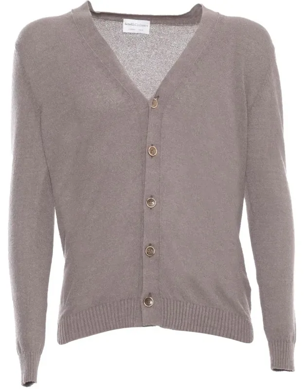 Sette Fili Cashmere Cardigan With Front Buttons And V-neck