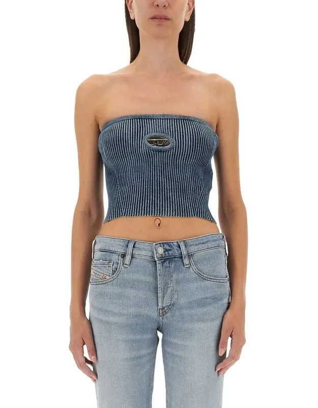 Diesel Top "m-clarksvillex-c" 84% Cotton, 14% Polyamide