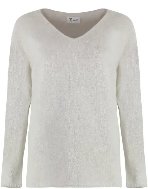The - Cashmere Blend Pullover V-neck 35% Cotton 1% Viscose