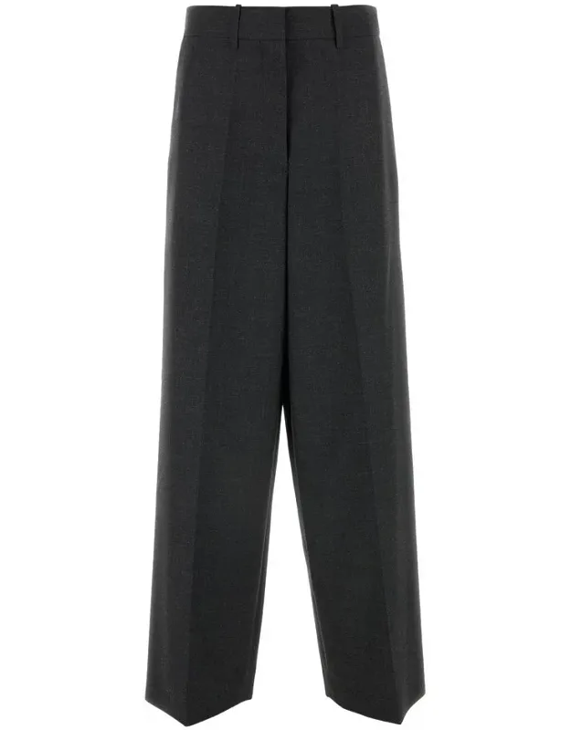 Trousers With Central Crease And Pockets