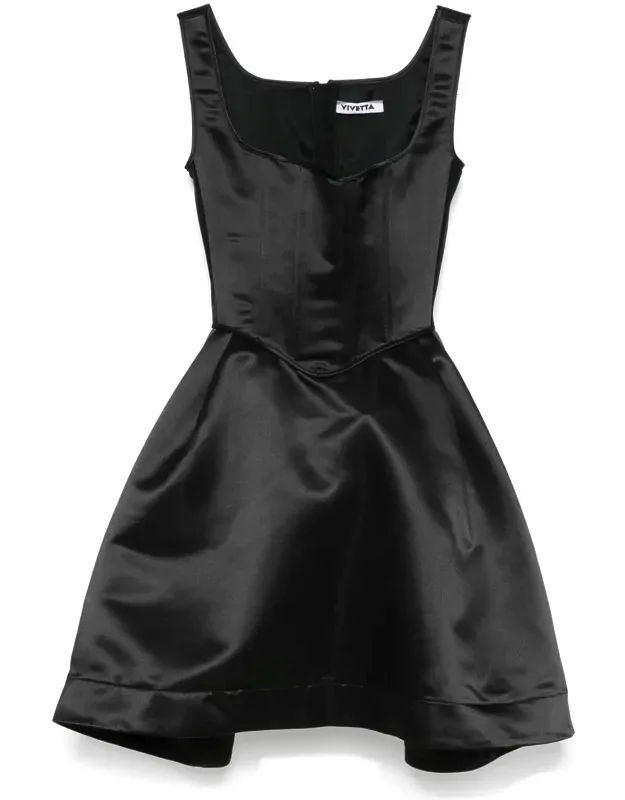 Duchess Satin Mini Bustier Dress