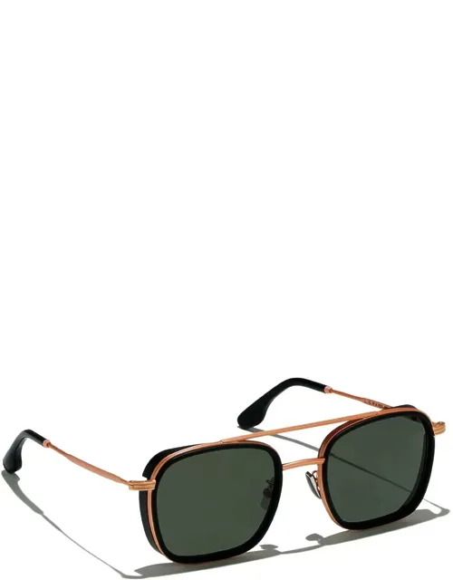 L. G.r Sunglasses Copper Round Acetate