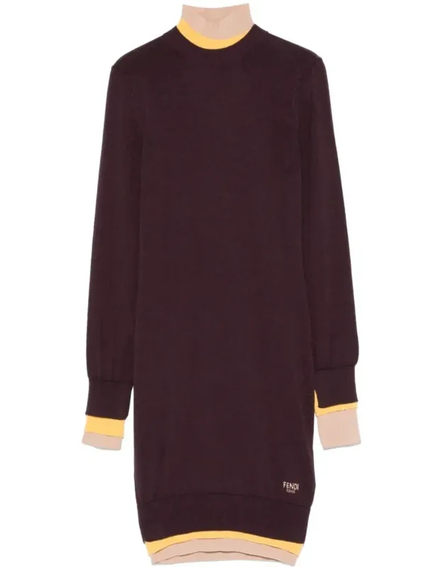 Multi Layer Wool Fitted Dress