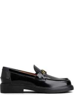 Loafers With Clamp And Oval Logo