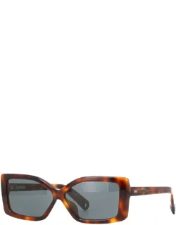 Sunglasses Havana Rectangle Acetate