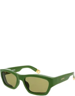Jacquemus Sunglasses Geometric Acetate 57mm Lens
