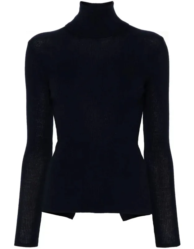 Leila Turtle-neck Ribbed-knit Jumper