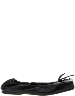 'les Ballerines Ballet' Flat Shoes With Back Elastic And Front Laces