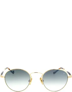 Sunglasses Gold Shaded Round