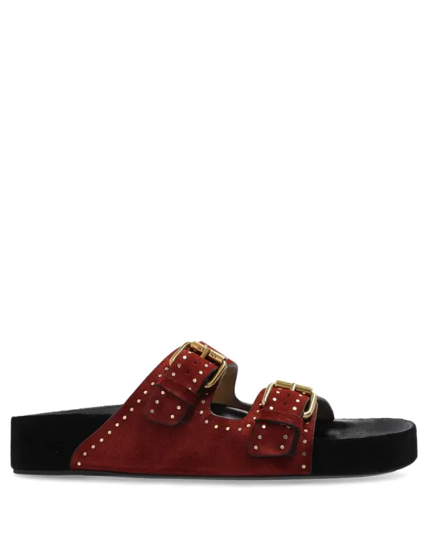 Lennyo Sandals With Buckle-strap Fastening And Stud Embellishment