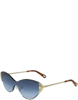 Chloé Sunglasses Gold Cat-eye