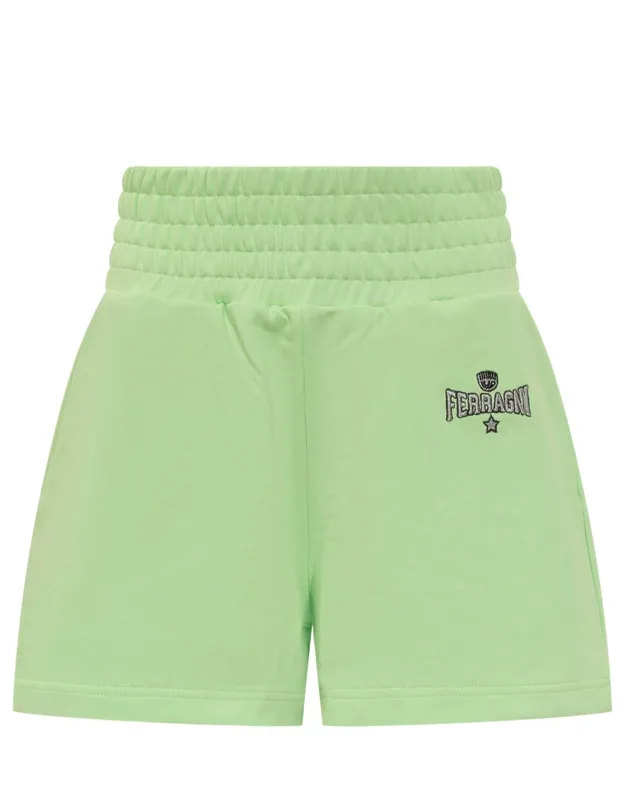 Shorts With High Waistband And Elasticized Band