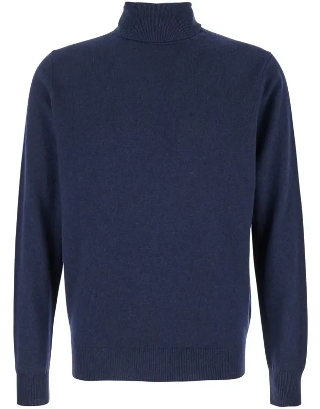 Turtleneck Sweater Ribbed Hem And Cuffs