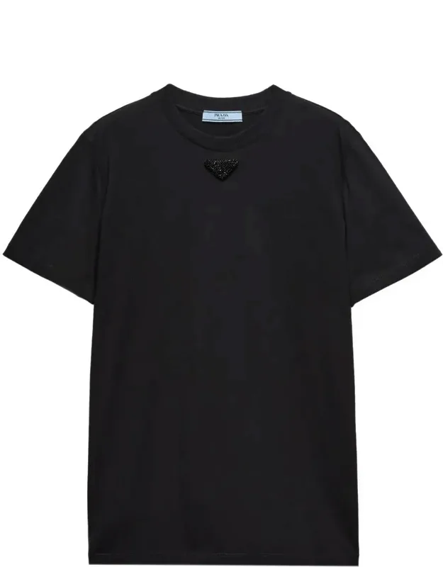 Embroidered Triangle Jersey T-shirt