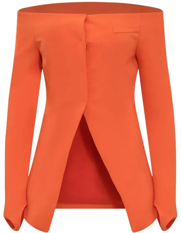 Blazer With Bare Shoulders