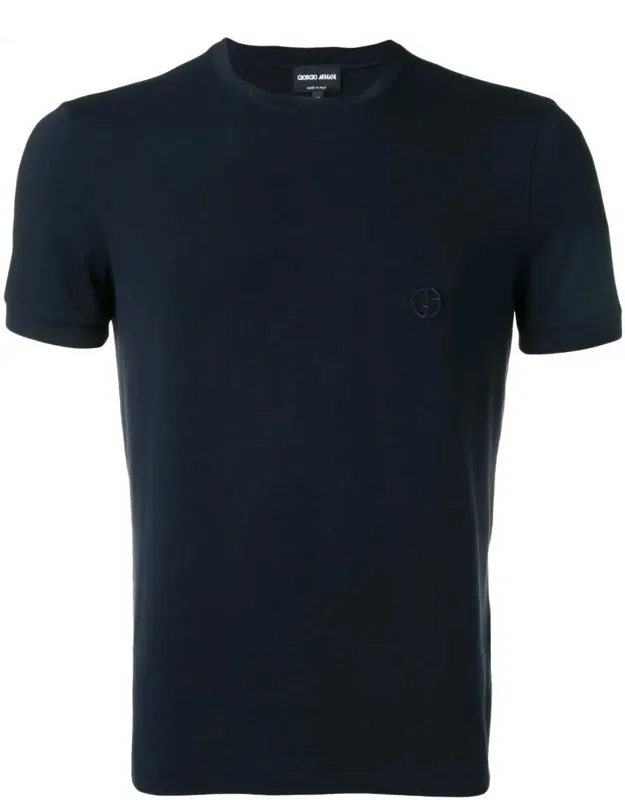 Stretch Viscose Jersey Crew Neck T-shirt