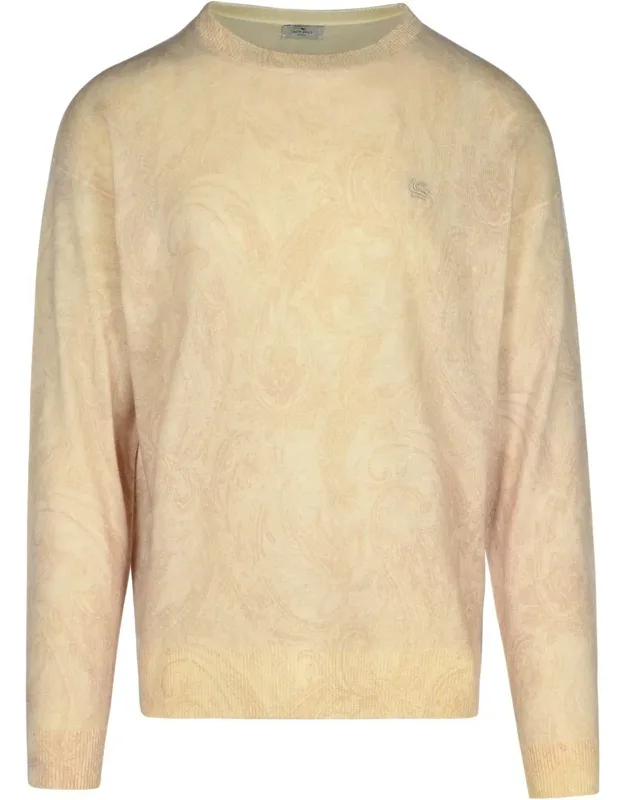 Wool Sweater With Paisley Print