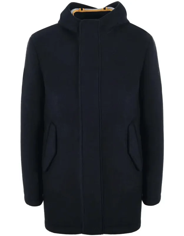 Jacket In Felt-effect Wool Cloth With Hood