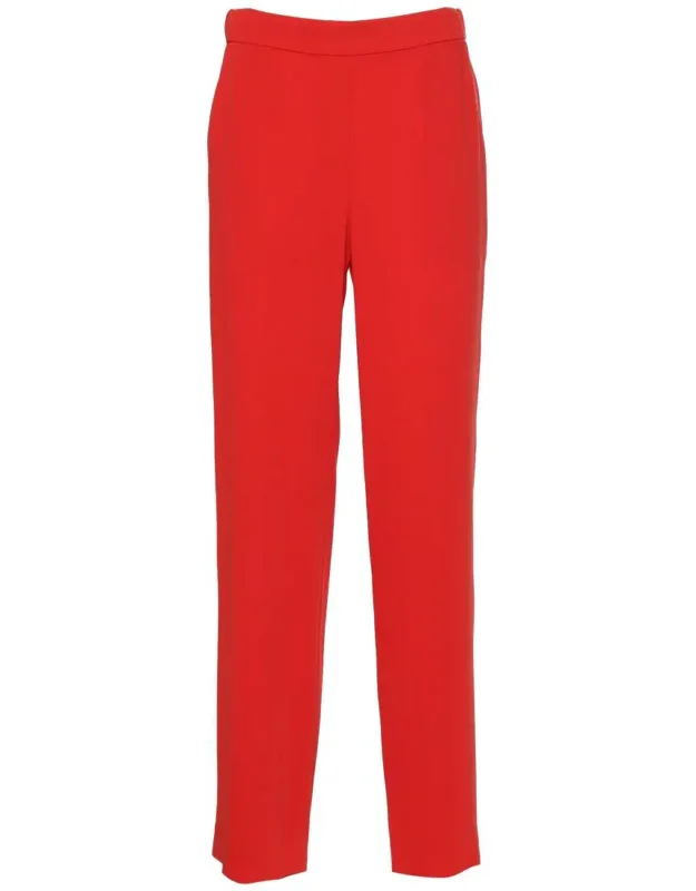 P. A.r. O.s. H. Pants, Elegant Trousers, Soft And Straight Cut, Classic Zip Closure, Reinforced Waistband