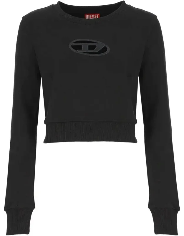 Diesel Cropped Sweatshirt With Embroidered Logo