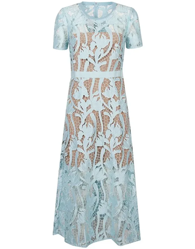 _self-portrait Lace Midi Dress_