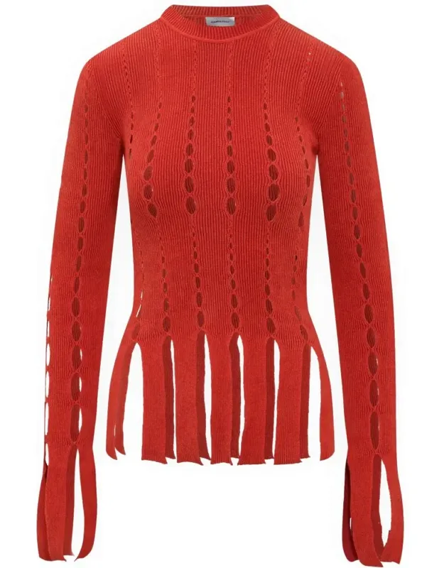 Cut Out Knit T-shirt