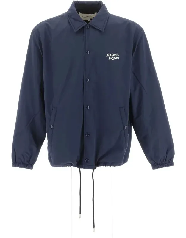 Jacket With Embroidered Logo And Press-stud Fastening