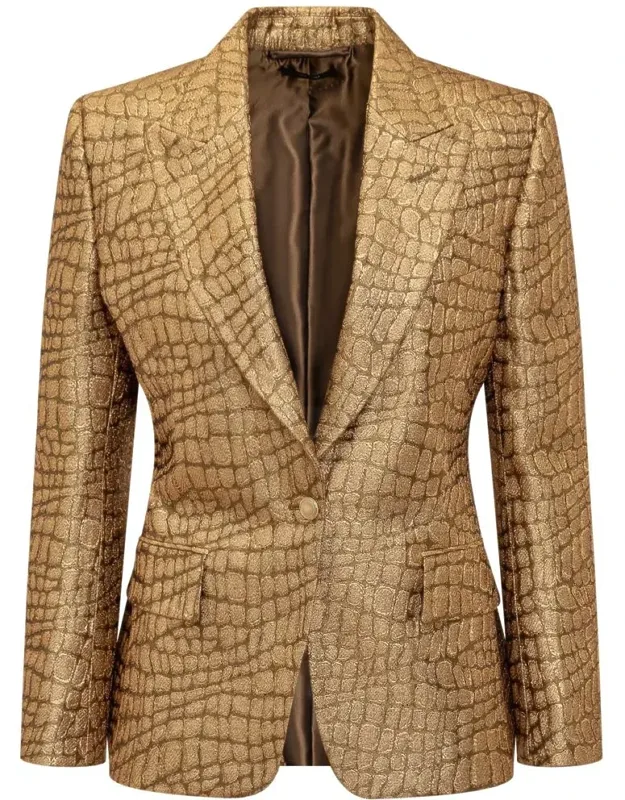 Blazer In Croco Jacquard