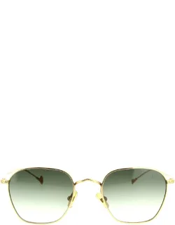 Eyepetizer Sunglasses Gold Shaded Irregular Stainless Steel