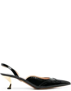Flat Shoes With Low-heel And Buckle-fastening Ankle Strap