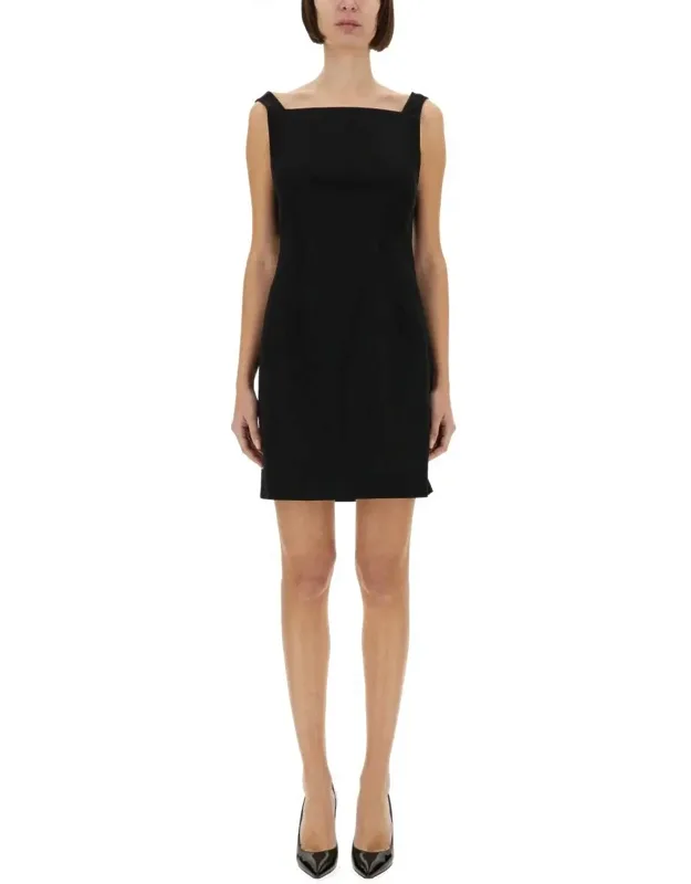Crepe And Satin Dress