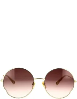 Chloé Round Metal Sunglasses