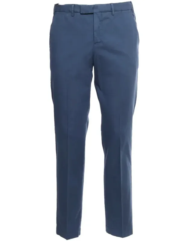 Pt Torino Pants In Stretch Cotton With Diagonal Pockets