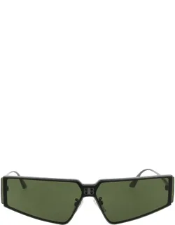 Sunglasses Gray Green Mask Metal