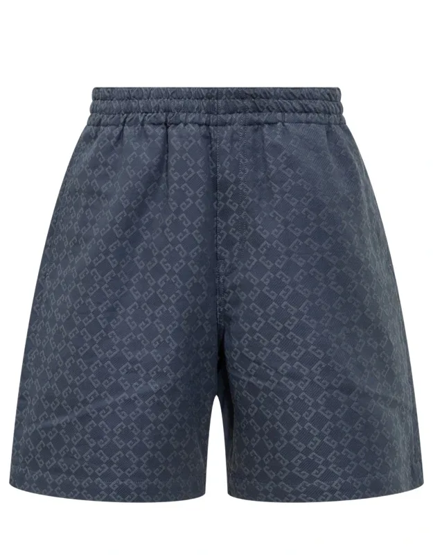 Denim Monogram Shorts