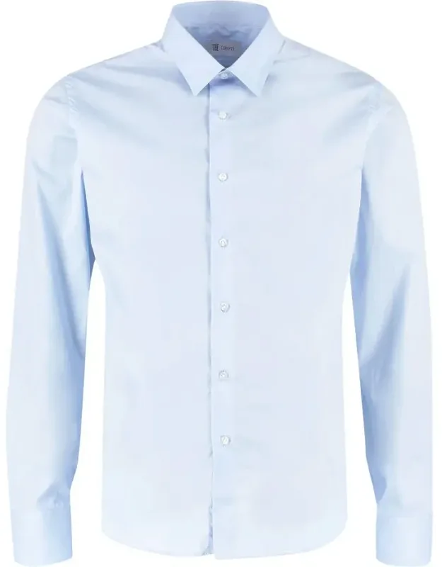 The - Stretch Cotton Shirt, Rounded Hem, 97% Cotton, 3% Elastane