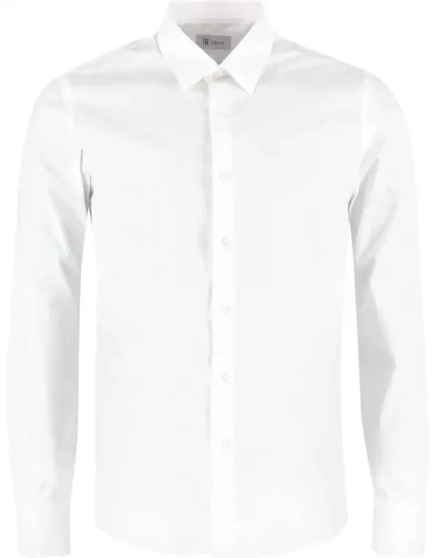 The - Stretch Cotton Shirt, Rounded Hem, 97% Cotton, 3% Elastane