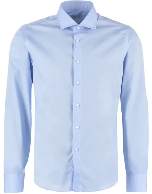 The - Stretch Cotton Shirt, Rounded Hem, 97% Cotton, 3% Elastane