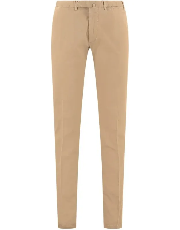Cotton Chino Trousers - Stretch Item, Two Back Welt Pockets