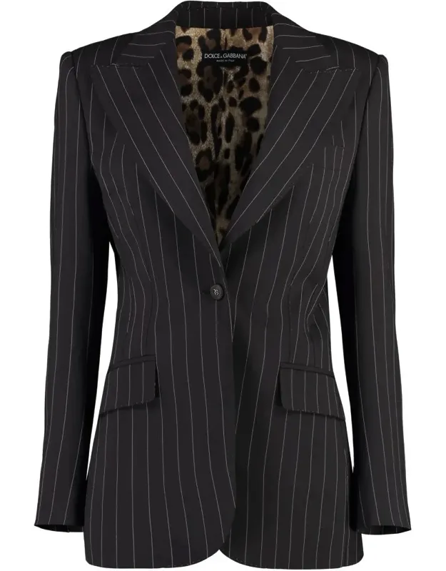 Wool Pinstripe Blazer