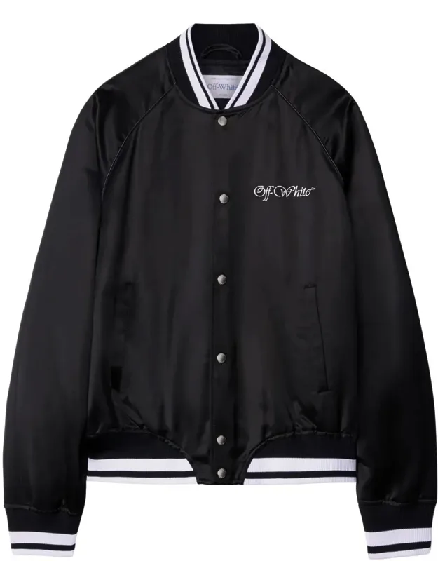 College Satin Souvenir Bomber Jacket