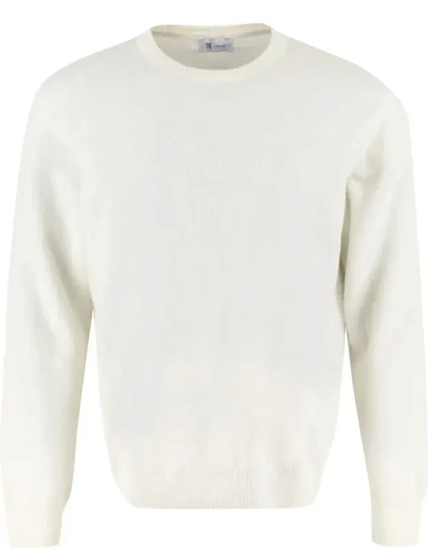 Knit Wool-cashmere Blend Crew-neck Pullover