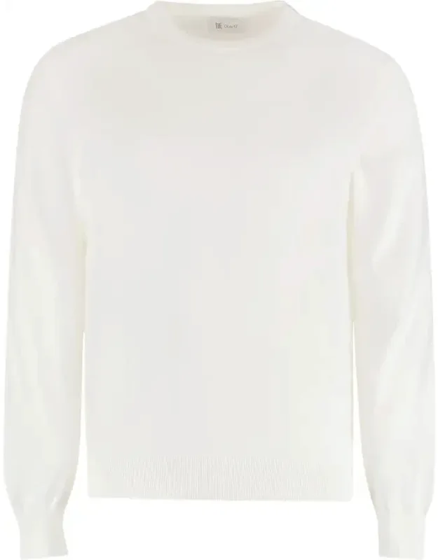 Knit Cotton Crew-neck Sweater