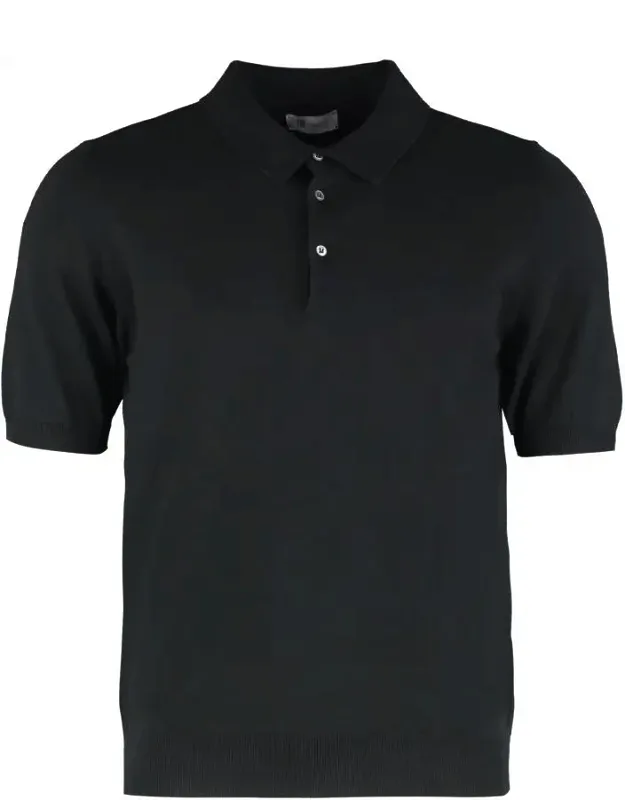 Knit Short Sleeve Cotton Polo Shirt