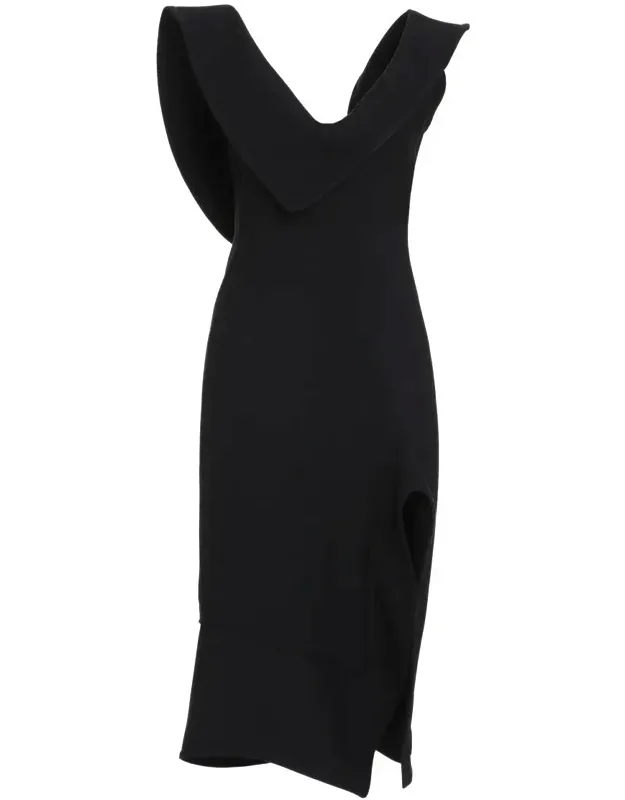 Cotton Blend Midi-dress