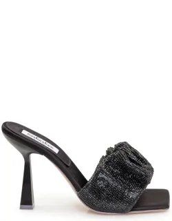Mule Cher Crystal Rhinestone Ruffle