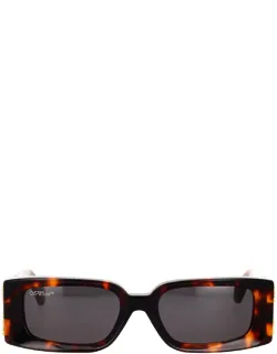 Sunglasses Havana Dark Gray Rectangle Acetate