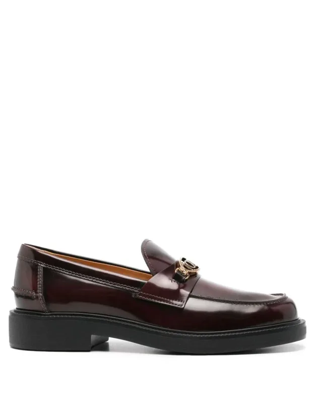 Loafers With Clamp And Oval Logo